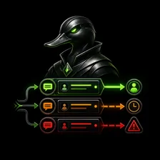 Queue and reply operations icon