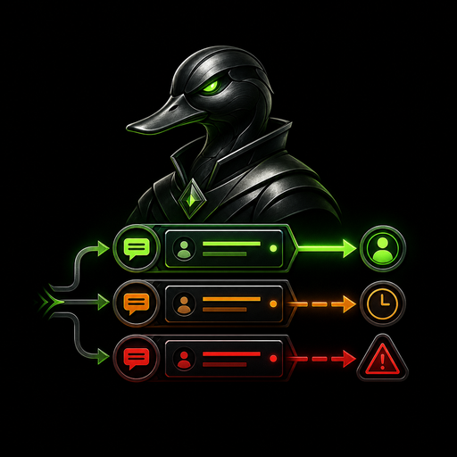 Queue and reply operations icon