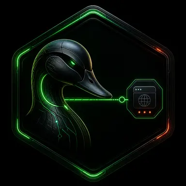 QwackerLite single-line website communication icon