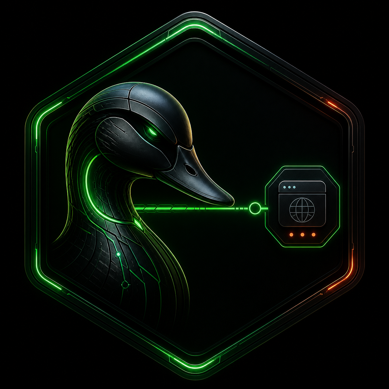 QwackerLite single-line website communication icon